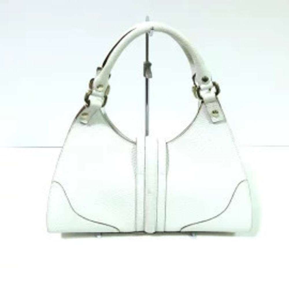 Gucci Leather Handbag White Bag Shoulder White